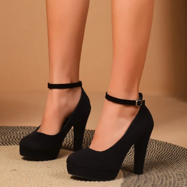 Super High Heels Shoes for Women Ankle Buckle