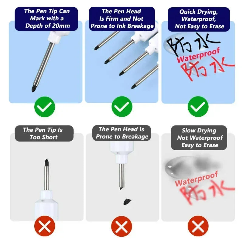 1-40PCS 20mm Deep Hole Long Nib Head Markers