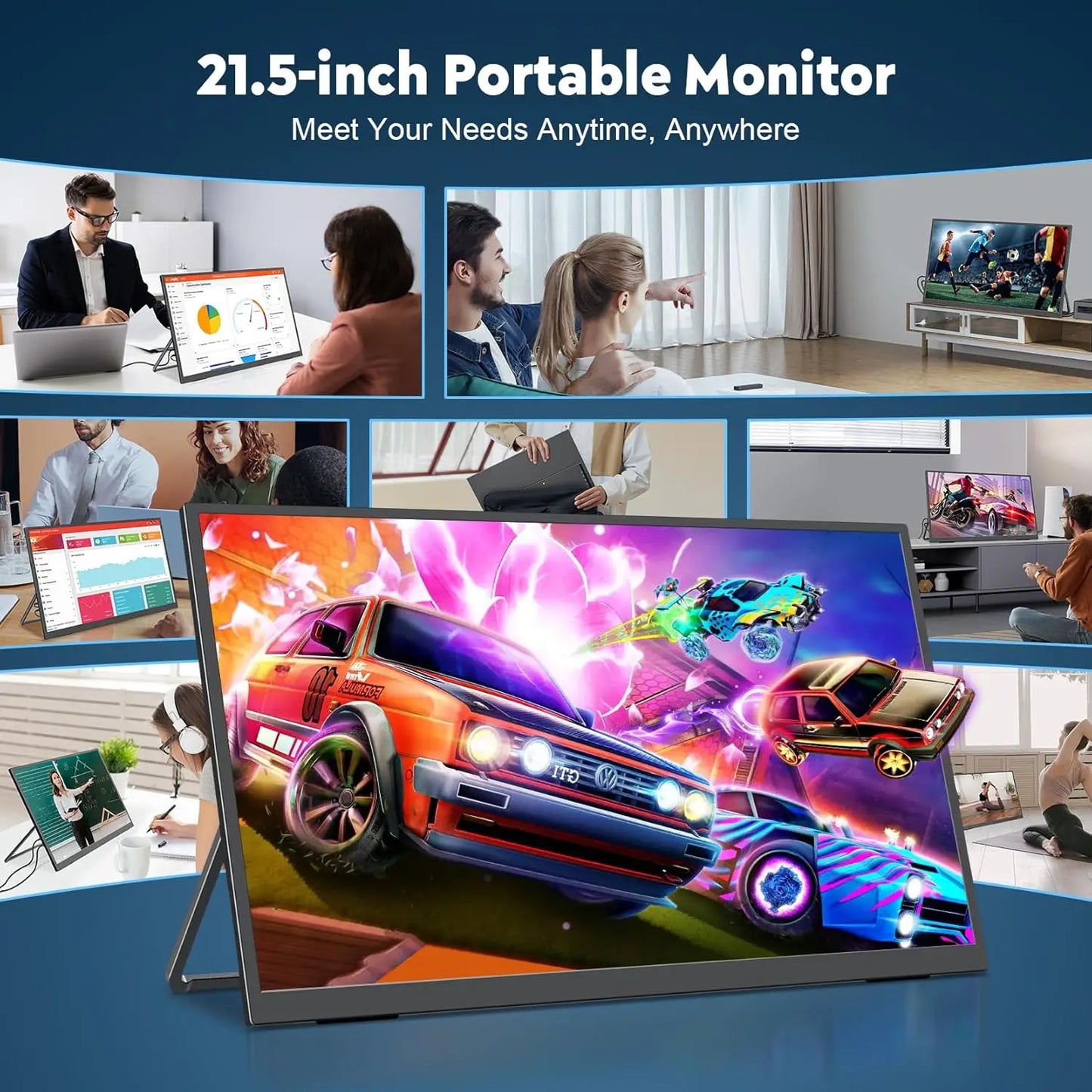 UPERFECT 21.5” 120HZ Portable Monitor Large Gaming Display