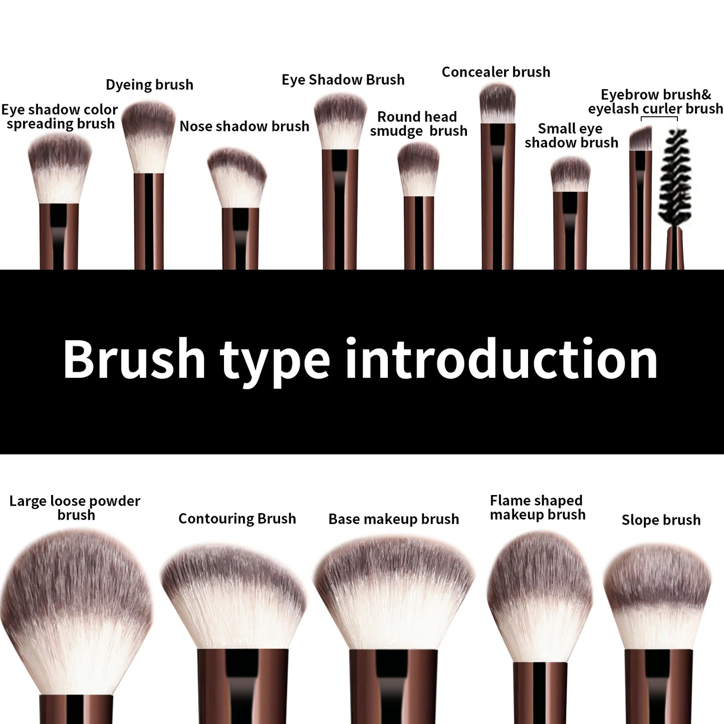 13PCS Makeup Brush Set Foundation Concealer Powder