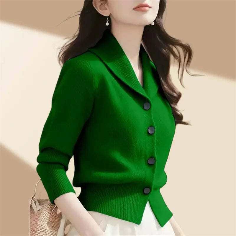 Fashion Minimalist Jacket Long Sleeved New Knitted