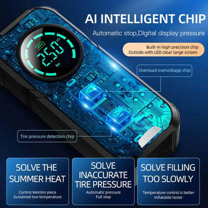 Car Mounted Air Pump Wireless Portable Intelligent Digital Display