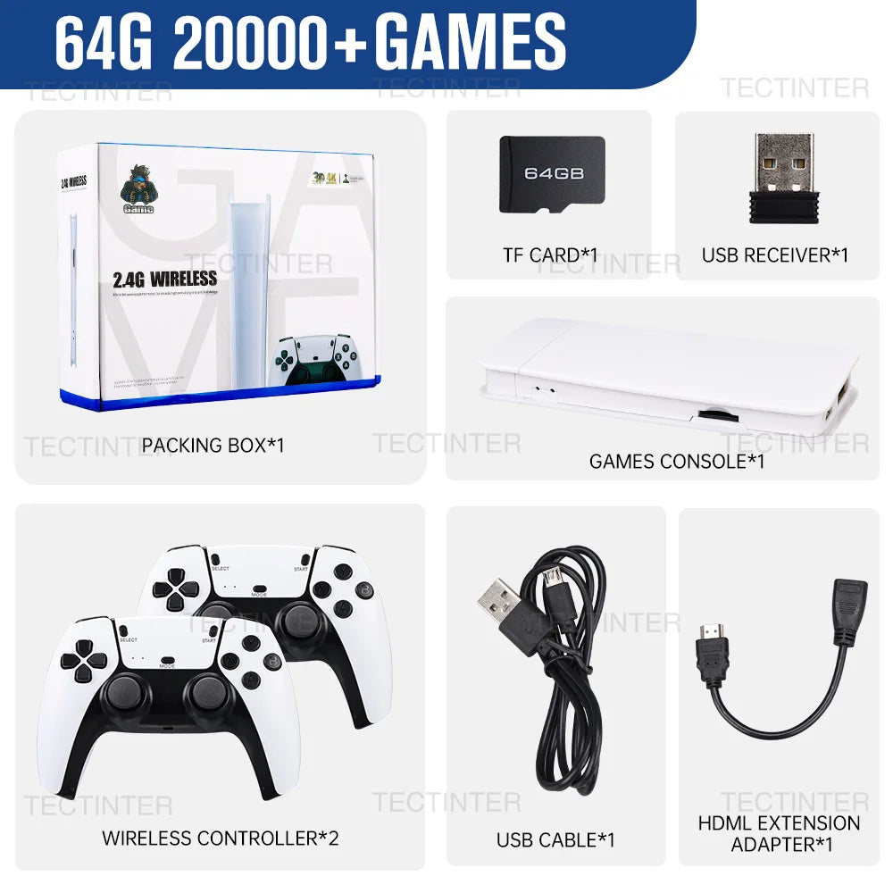 M15 Video Game Console 4K TV Game Stick 64G Built-in 20000 Games