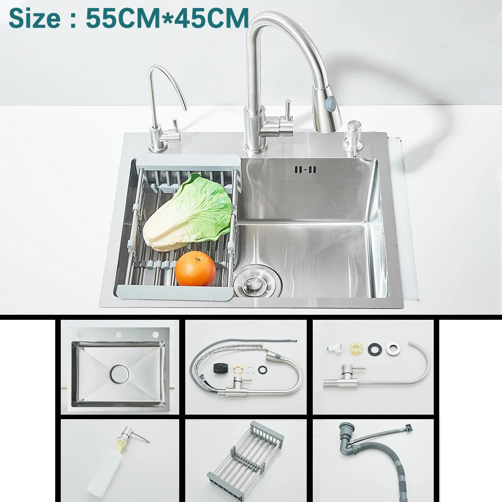 Multifunctional Kitchen Waterfall Sink Digital Display