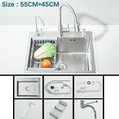 Multifunctional Kitchen Waterfall Sink Digital Display