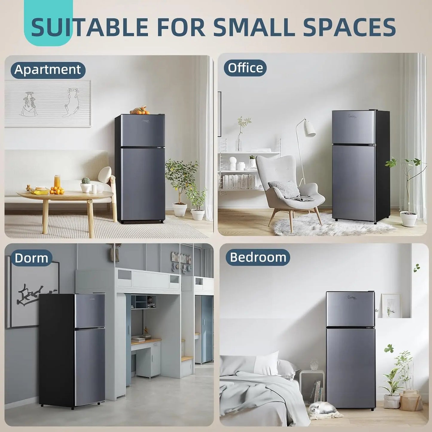 Small Refrigerator with Freezer,