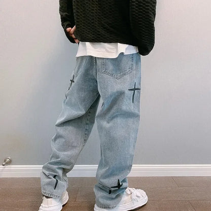 Jeans Men Wide Leg Cargo Pants Streetwear