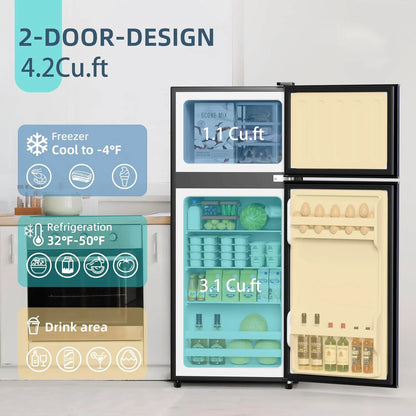 Small Refrigerator with Freezer,