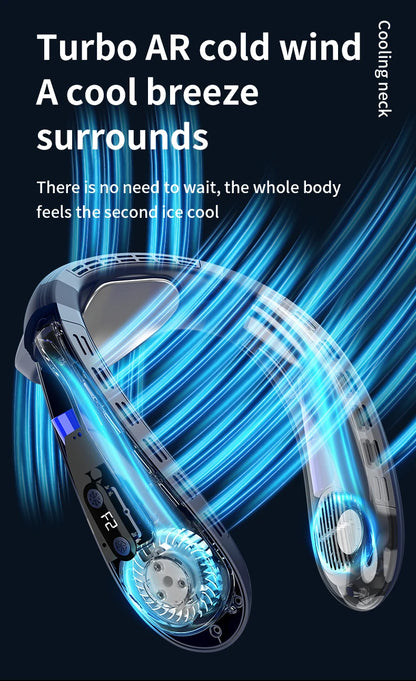 Neck Air Conditioner Cooling  Fan Outdoor Personal Fan Wearable Cooler