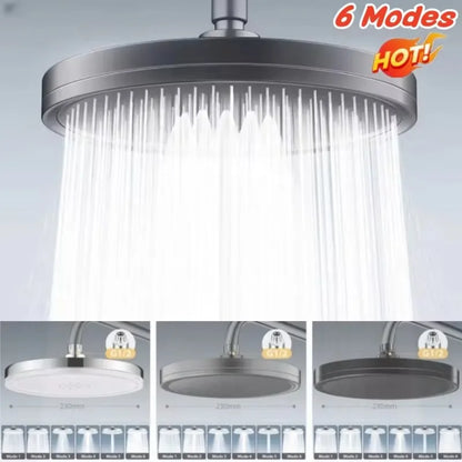 230mm Big Panel Showerhead 6 Mode Supercharge Rainfall Shower