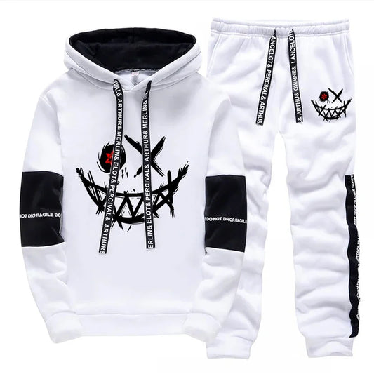Mens Tracksuit Printed Single Piece Sweatshirts Sweatpants