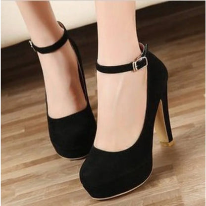 Super High Heels Shoes for Women Ankle Buckle
