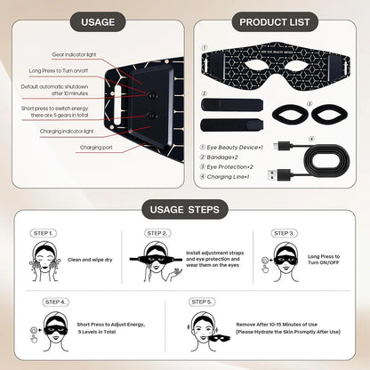 Red Light Therapy Eye Mask