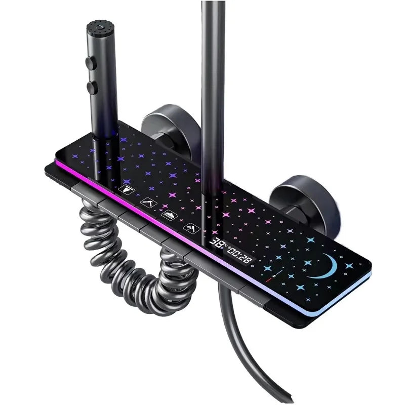Lighting Shower System Set Multifunctional Smart Digital Display