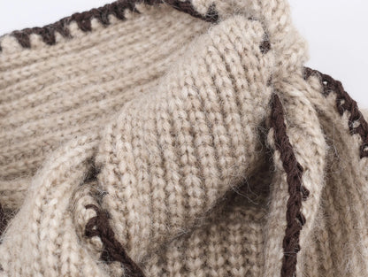 Sweet and Fashionable Stand up Collar Long Sleeve