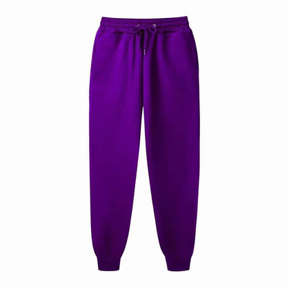 Men Casual Pants Autumn Winter Fleece Sweatpants