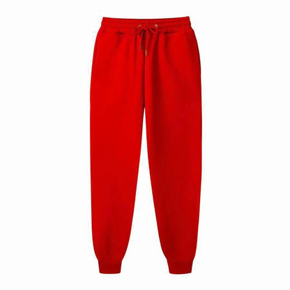 Men Casual Pants Autumn Winter Fleece Sweatpants