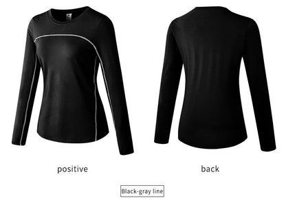 Women's Autumn Winter keep Warm long-sleeved Fitness