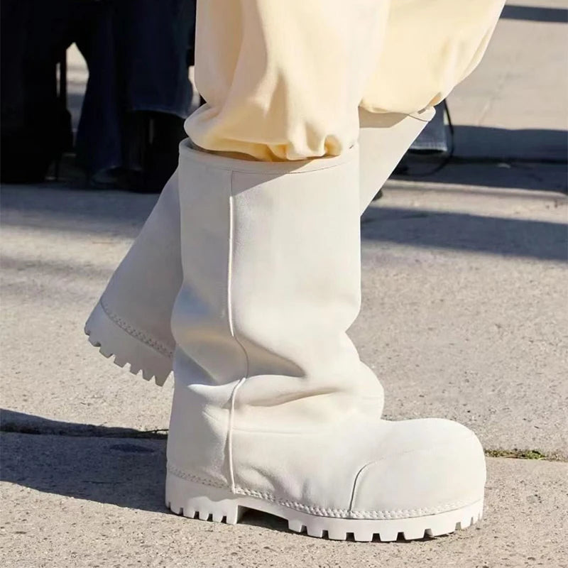 Fashionable Snow Boots Platform Elevating Warm Cotton