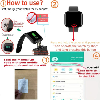 Smartwatch Men Women Wristwatches Smart Watch  For Android IOS