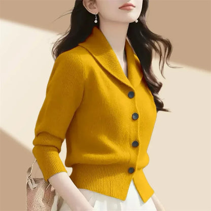 Fashion Minimalist Jacket Long Sleeved New Knitted