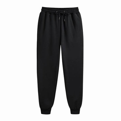Men Casual Pants Autumn Winter Fleece Sweatpants