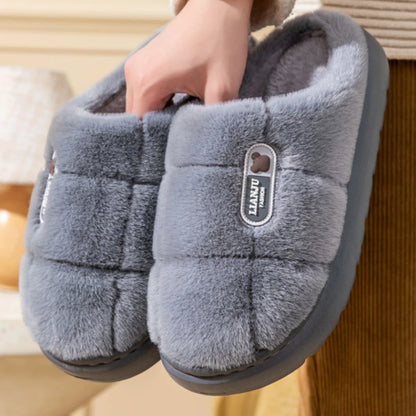 Big Size 50 51 Winter Slippers Women Men Thick