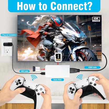 M15 Video Game Console 4K TV Game Stick 64G Built-in 20000 Games