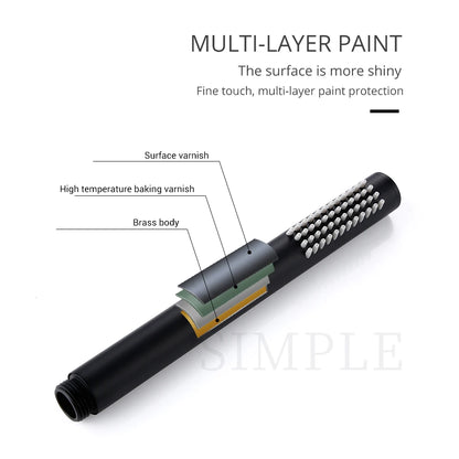 Black Shower System Set Bathroom Faucet Mixer Diverter