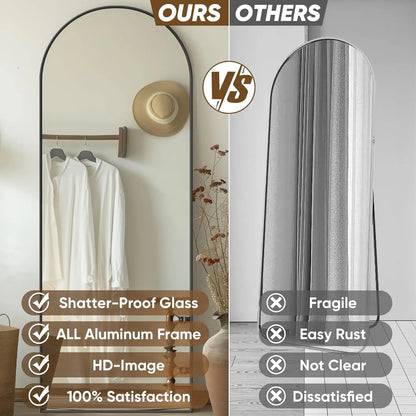 Full Length Mirror, 58"x18" Oversized Floor Mirror