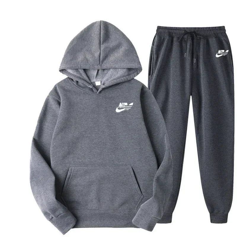 Spring Autumn Men Casual Two Piece Sets Sweatshirts