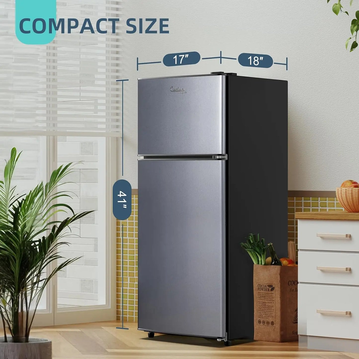 Small Refrigerator with Freezer,