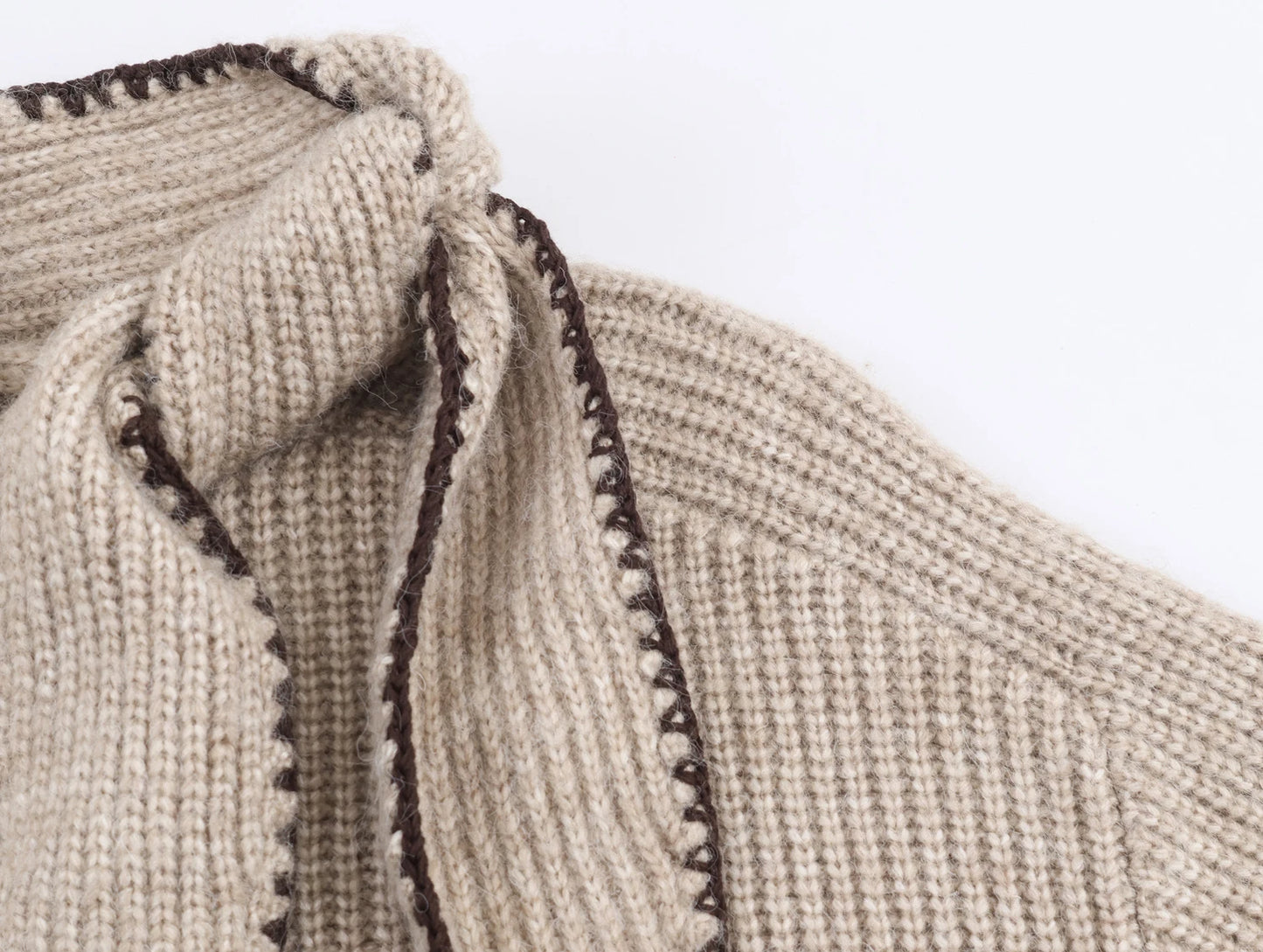 Sweet and Fashionable Stand up Collar Long Sleeve