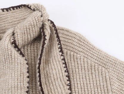 Sweet and Fashionable Stand up Collar Long Sleeve