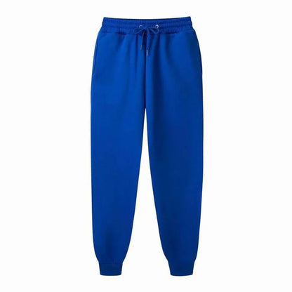 Men Casual Pants Autumn Winter Fleece Sweatpants