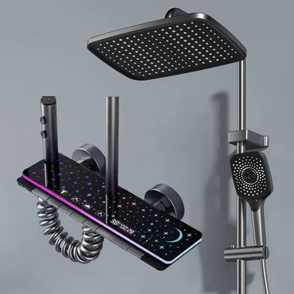 Lighting Shower System Set Multifunctional Smart Digital Display