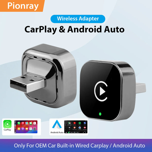 Pionray 2 in 1 Wireless CarPlay Adapter&Android Auto