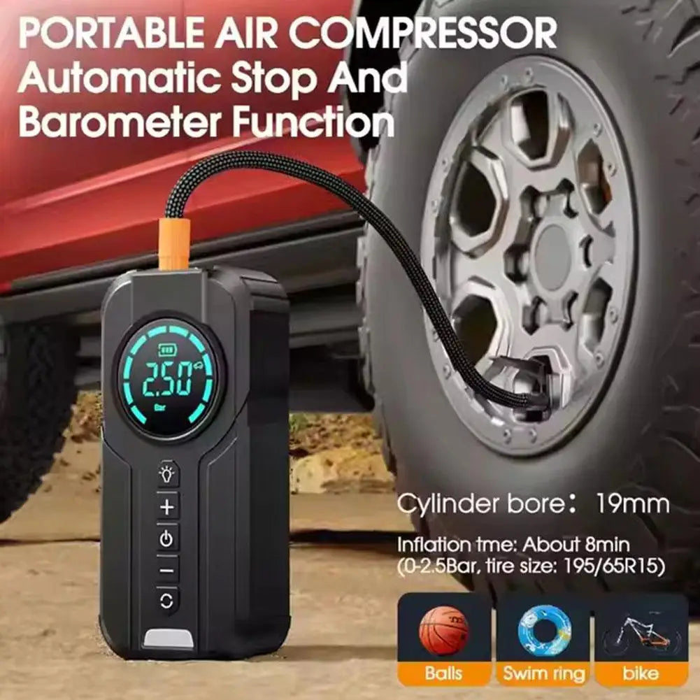 Car Mounted Air Pump Wireless Portable Intelligent Digital Display