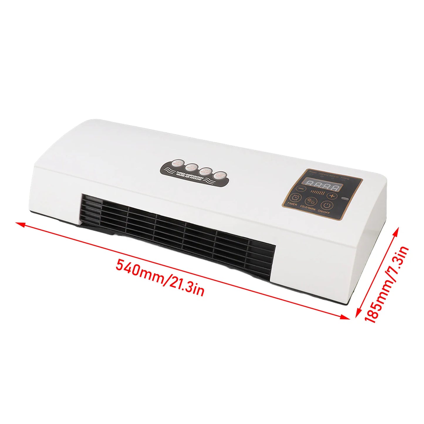 Wall Mounted Air Conditioning Hot Fan 10m Remote Control 1800W Air Conditioner Heater for Bedroom