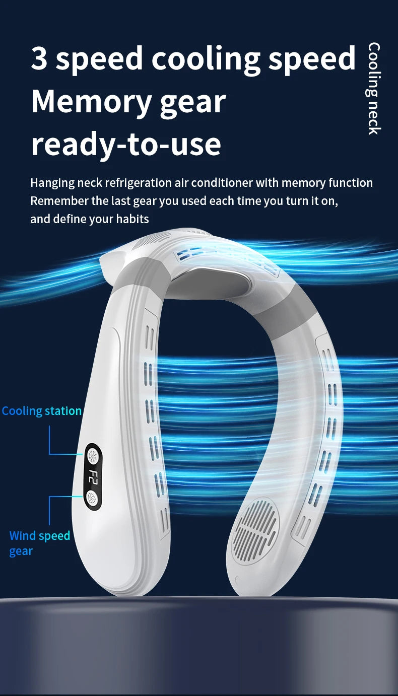 Neck Air Conditioner Cooling  Fan Outdoor Personal Fan Wearable Cooler