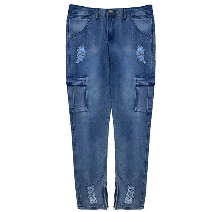 Jeans Men Wide Leg Cargo Pants Streetwear