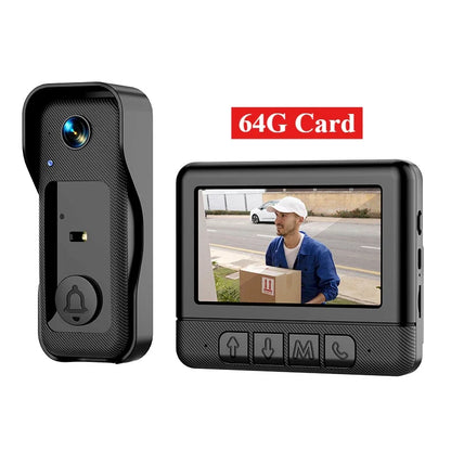 4.3'' IPS Screen Video Doorbell 2.4G Wireless Bell Night Vision