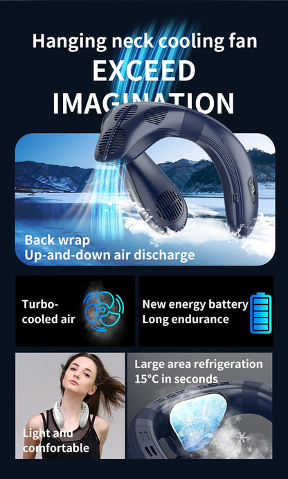 Neck Air Conditioner Cooling  Fan Outdoor Personal Fan Wearable Cooler