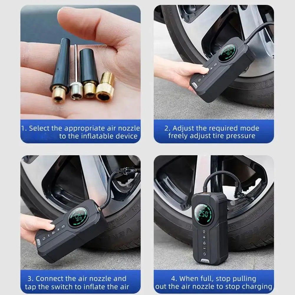 Car Mounted Air Pump Wireless Portable Intelligent Digital Display