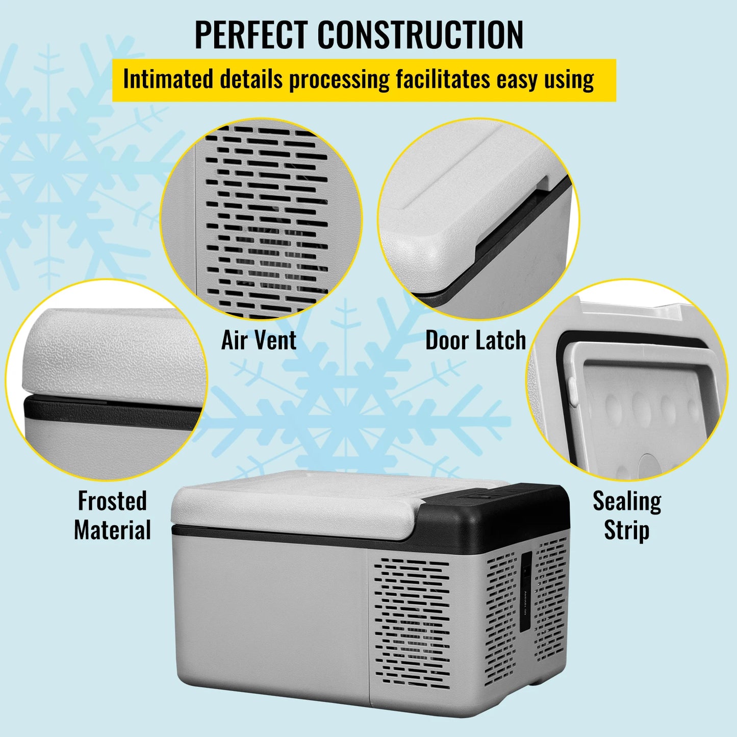 SucceBuy 9L 15L Car Refrigerator Portable Compressor Fridge Freezer